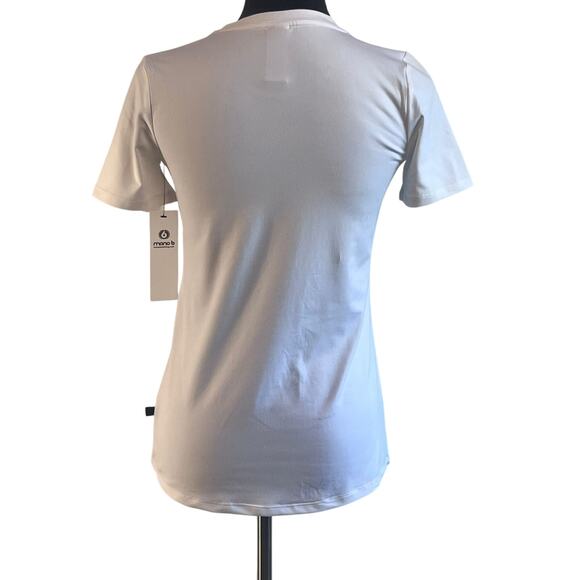 White Anthropologie Mona B Crewneck White Tee Size Large NWT - Picture 2 of 6